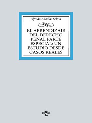 cover image of El aprendizaje del Derecho penal parte especial